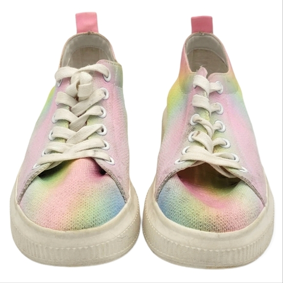 BP SONNY-FAB Lace-up Rainbow Platform Sneakers 7.5 - Picture 3 of 7